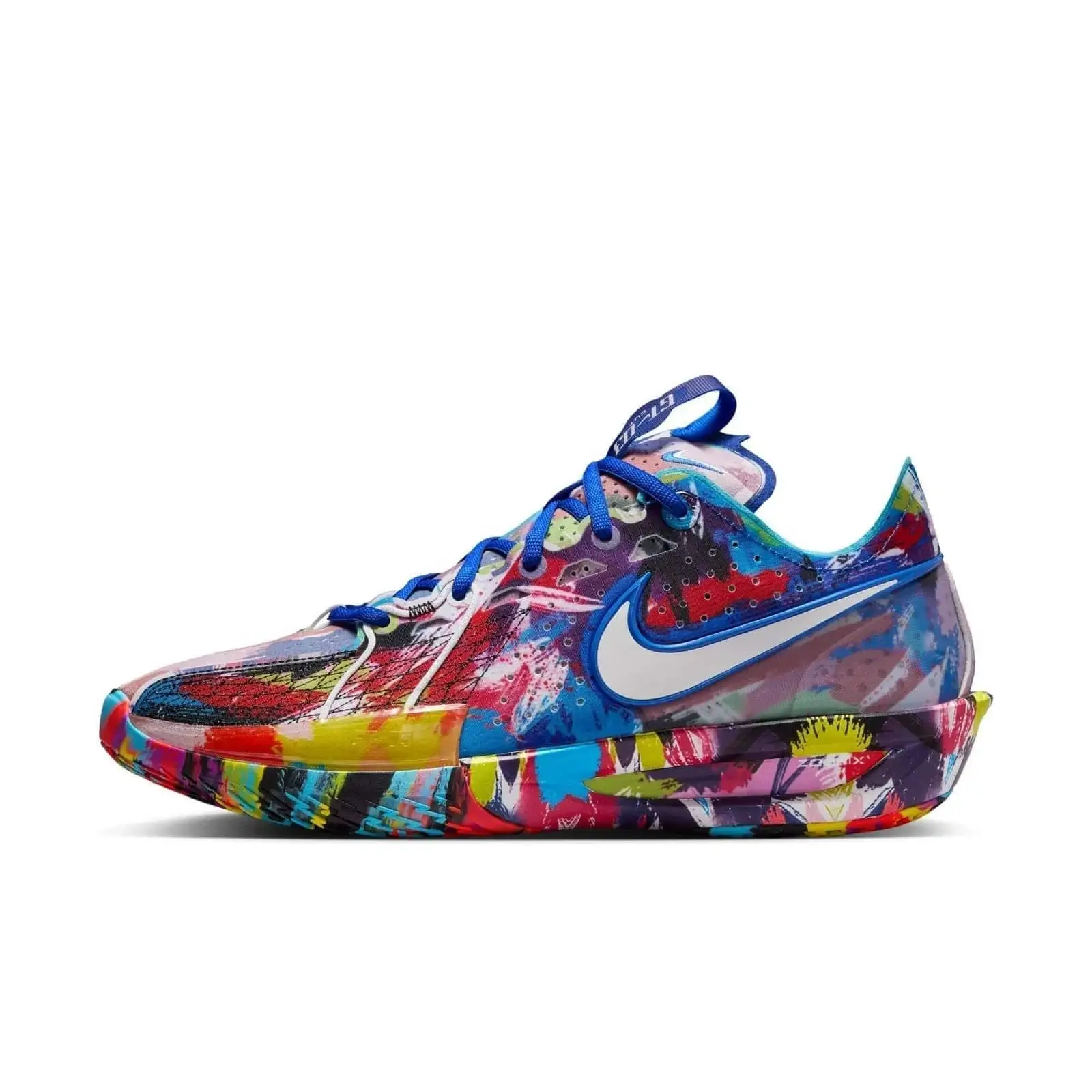 Colorful Nike sneakers with artistic design